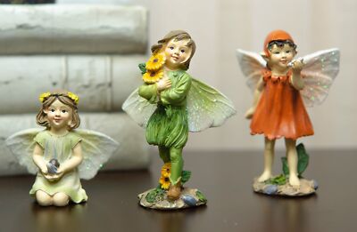 Mini Fairy Garden Fairies Set of 3 Mini Garden of Enchantment Figurine