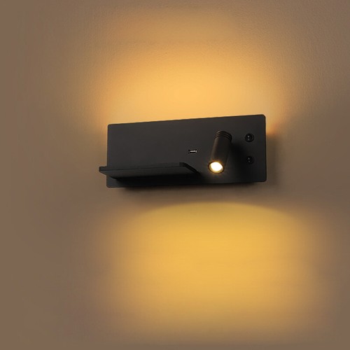 6W COB LED Wall Lamp Bedroom Reading Light Fixture Switch USB Spotlight SMD 2835 - Picture 22 of 25