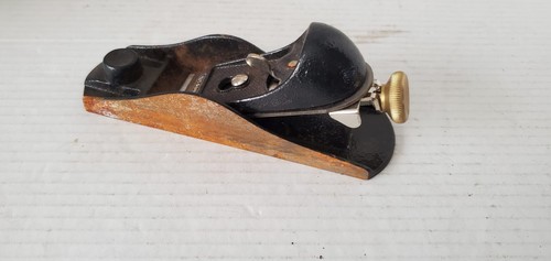 Vintage schwarz Stanley 7" HOBEL HOBEL Zimmerei Holzarbeiten Handhobel Werkzeug schön - Bild 2 von 5