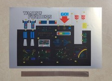 Transformers G1 Optimus Prime Sticker Sheet Rare Autobot Robot Decals Labels