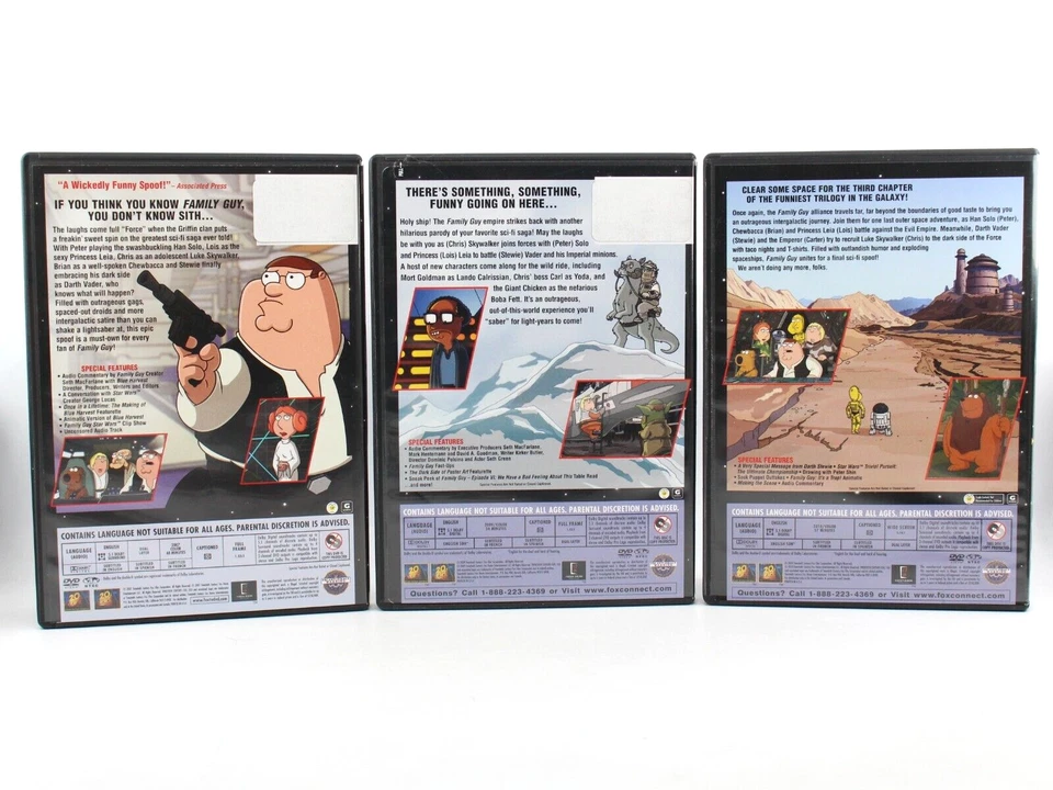 Family Guy Star Wars DVD Trilogy Blue Harvest, Something Darkside, It’s A Trap - Image 2 of 4