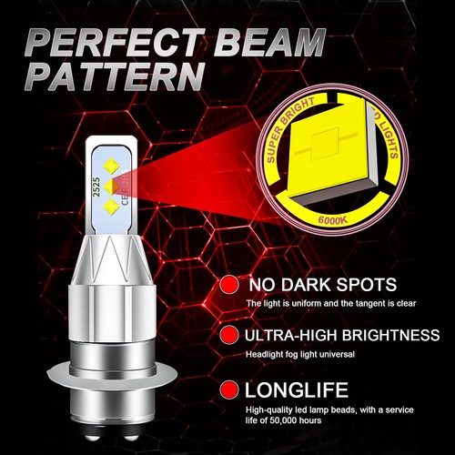 For Suzuki King Quad 700 2005 2006 2007 -2x 6000K White LED Headlights Bulbs Kit - Bild 5 von 10