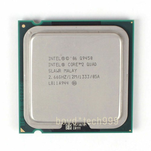 Intel Core 2 Quad Q9300 Q9400 Q9450 Q9500 Q9505 Q9550 Q9650 CPU LGA 775/Socket T - Imagen 7 de 8