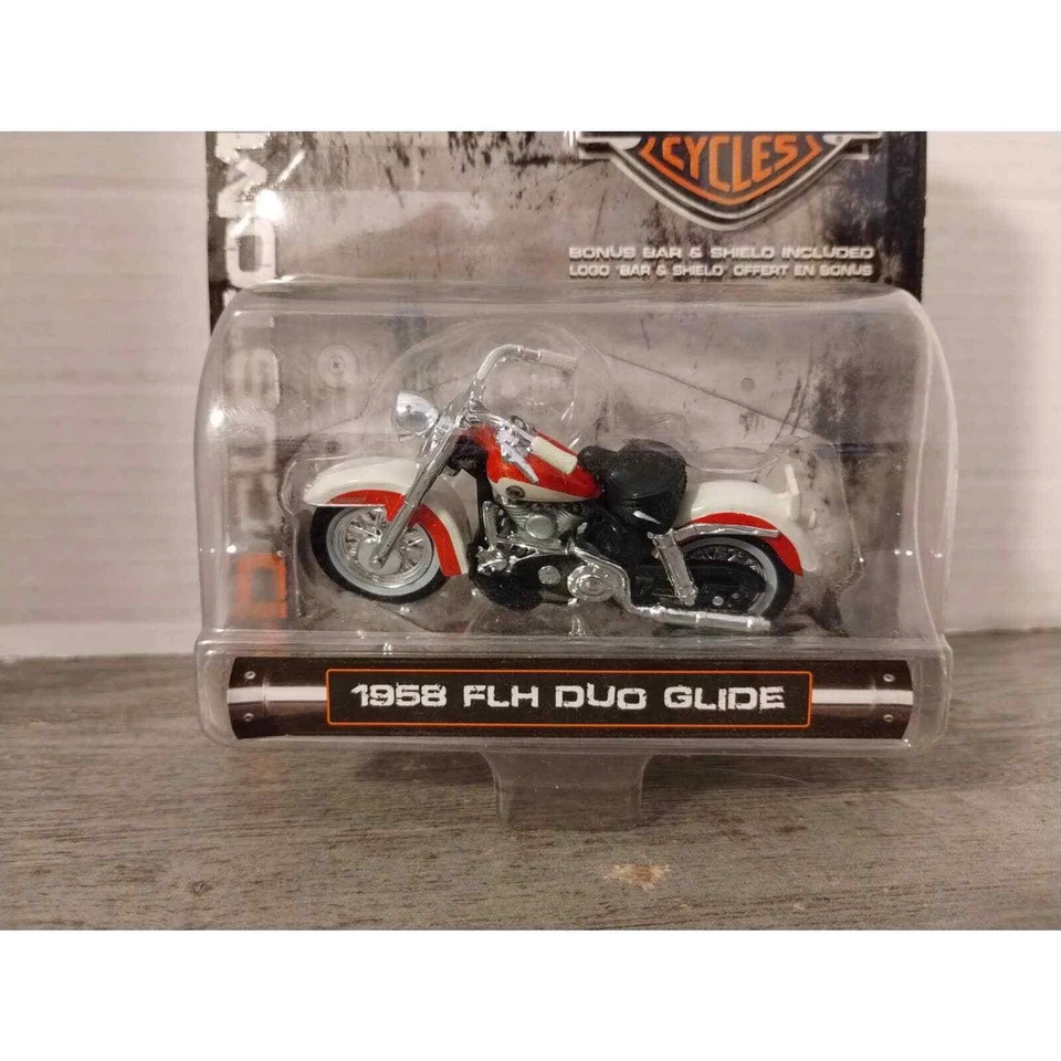Harley Davidson Maisto 1958 FLH Duo Glide modelo fundido a presión 1:24 Foto 2 de 4