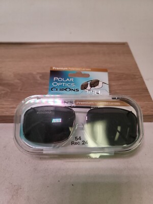 Polar Optics Clip On Sunglasses #54 Rec 24 Black