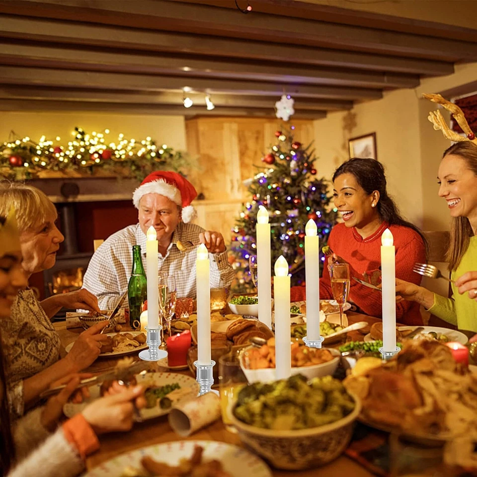 Flameless Taper Candles with Remote & Timer & Suction Cup LED Window Candles - Image 2 of 4