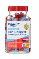 Equate Extra Strength Acetaminophen Pain Reliever Gelcaps, 500 mg, 225 Count