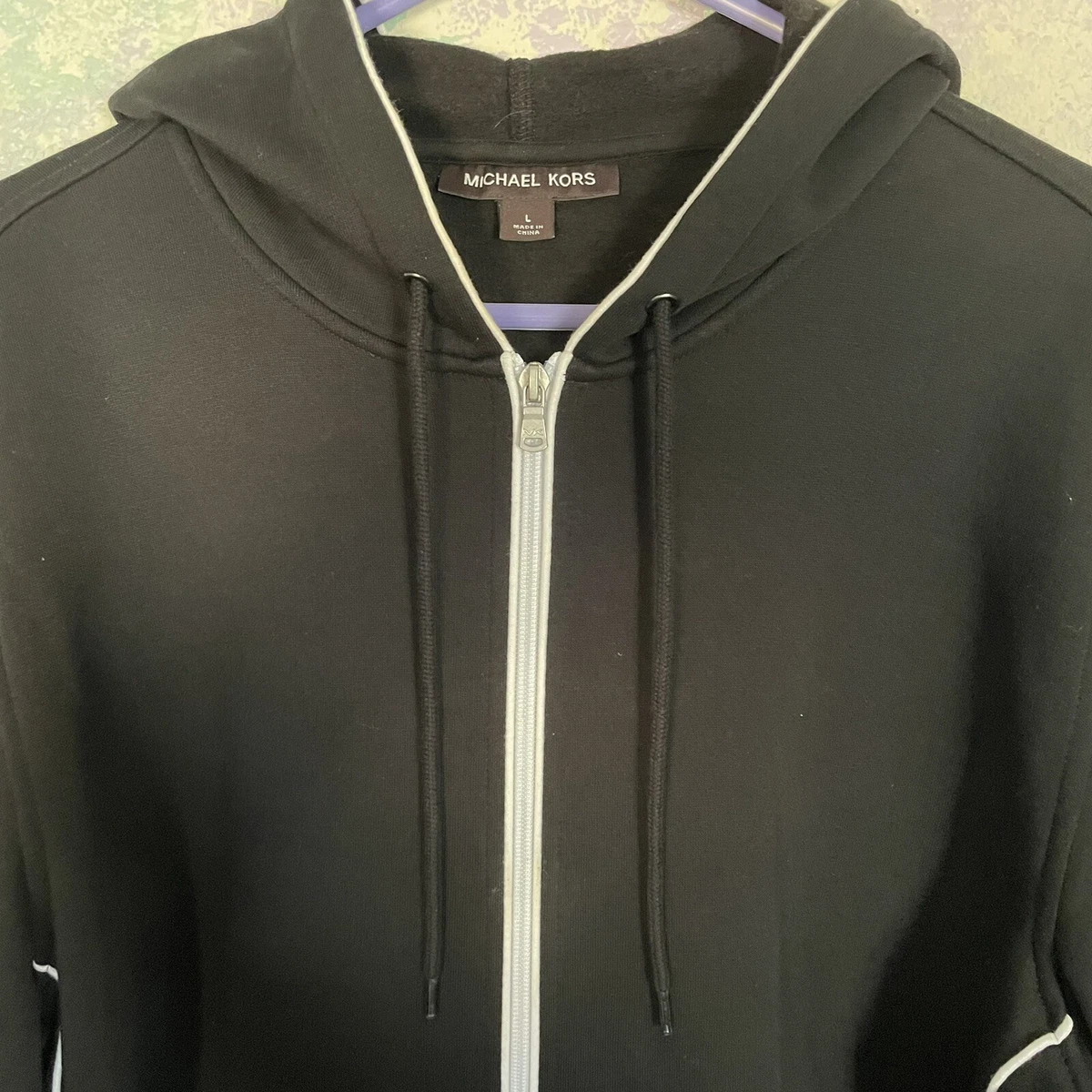 Michael Kors Black Zip up Hoodie Unisex Size Large