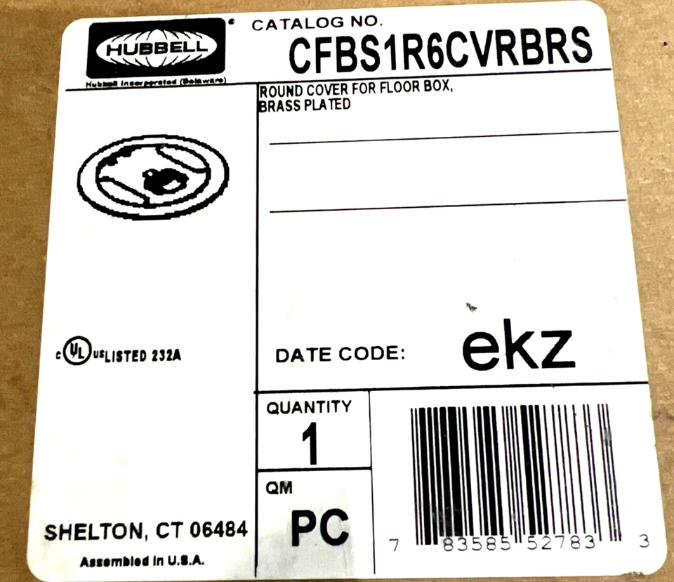 Cubierta redonda para caja de piso enchapada en latón CFBS1R6CVRBRS Foto 3 de 4
