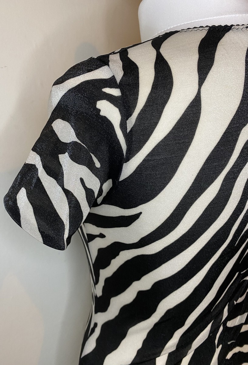 Vintage Dolce & Gabbana Intimo Black & White Zebra Print