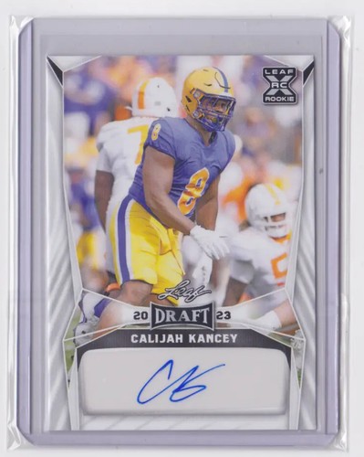 2023 LEAF DRAFT ROOKIE AUTOGRAPH INSERT CALIJAH KANCEY #BA-CK1 BUCCANEERS - Picture 1 of 2