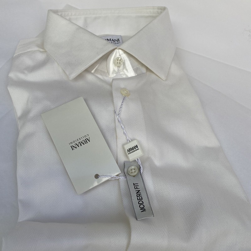 Armani Collezione New French Cuff Tuxedo Shirt size 15.5 L 39