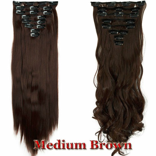 US New Opening Low Price 8PC/Set Clip in Hair Extensions Natural As Human #ZY - Picture 32 of 38