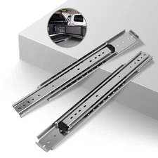 2xDrawer Slides Ball Bearing 500lbs Track Rail 12/14/18/20/22/26/34/38/40/44/56“