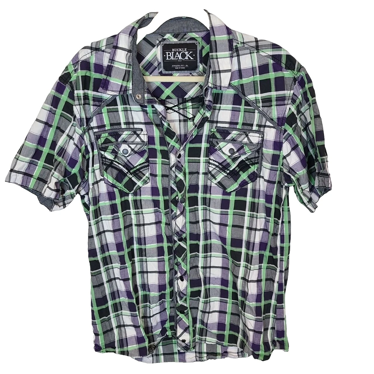 Camisas para hombre con hebilla de manga corta talla XL