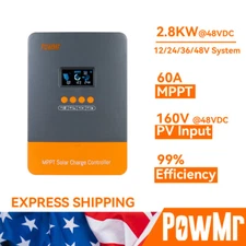 60/80A MPPT Solar Charge Controller lithium Battery 12V/24V/36V/48V Off Grid RV