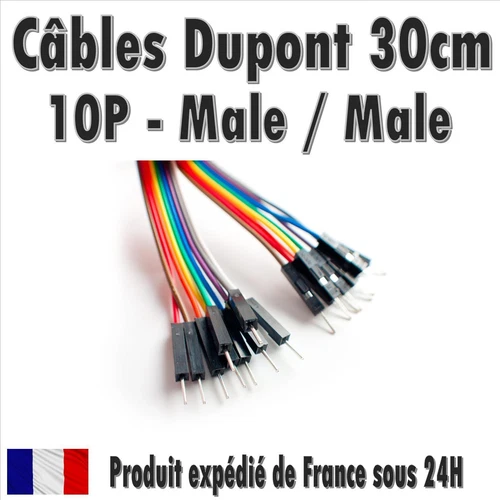10x Dupont Kabel 30cm Stecker/Stecker für BreadBoard Arduino, Raspberry Pi