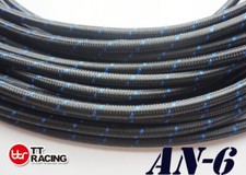 AN6 AN-6 6 AN Nylon Stainless Steel SS Braided Fuel Hose Oil Gas Line 1FT E85