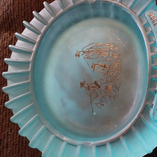 Olympics Vintage Blue Glass Ashtray 1988 Seoul South Korea Vintage - Picture 2 of 4