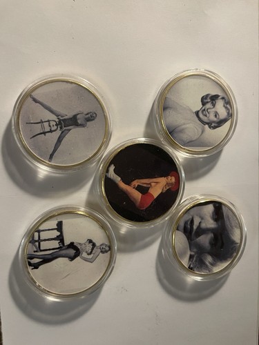 🚀🚀 Marilyn Monroe Coin 24k Class 5 Set:: Colorized Coin Set, Tribute - Brandneu - Bild 6 von 6