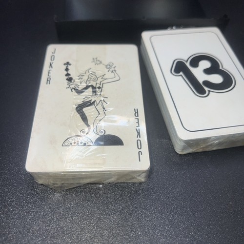 Vintage Number 13 Playing Cards Double Deck Collectible Black White Retro incase - Picture 7 of 10