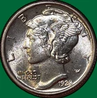 1928 Mercury Dime Brilliant Uncirculated BU Coin #35530