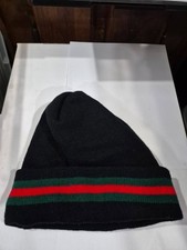 Black, Green and Red Unisex Winter Beanie Hat, one size B16