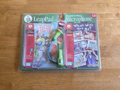New Leap Frog LeapPad Record & Play Microphone 2 Books Pre-K - 2nd Quantum Pad