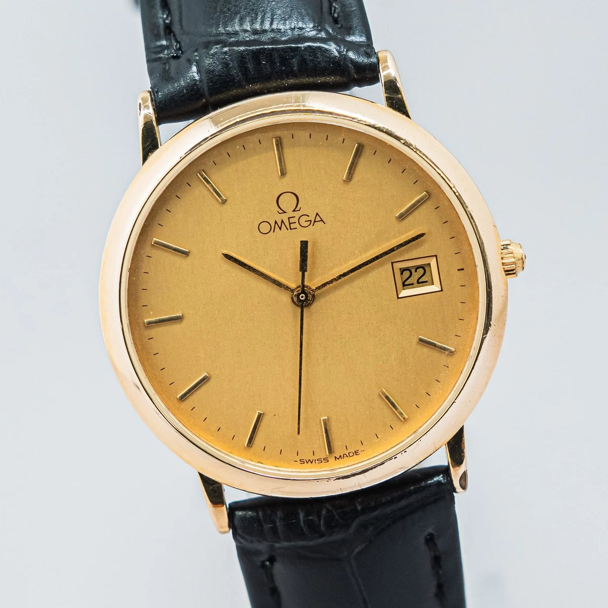 ケースのみ　ジャンク品　OMEGA DE VILLE クオーツ OMEGA De Ville Stainless Steel Case Leather Wristwatches for sale