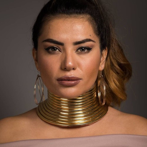 Leather Choker Necklace Gold Collar Necklace Adjustable African Jewelry Women - Picture 4 of 20