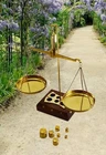7" Ornate Brass Decorative Weighing Scale Balance Tarazu with wts Gift Home Art