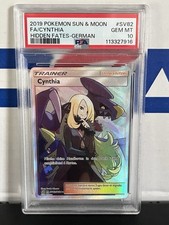 Pokemon TCG - Cynthia - SV82/SV94 - S&M Hidden Fates SV - PSA 10