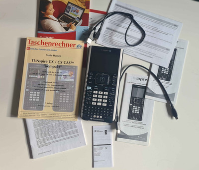 TI-nspire CX / CX CAS ''kompakt'' Taschenrechner mit Anleitung, neues Akku nötig