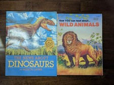2 VTG Booklets w/"WILD ANIMALS-DINOSAURS" x Ephemera Paper Crafts/Art Projects