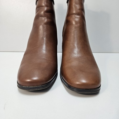 The Limited Gianna Boots Women size 9.5M Brown Booties Side Zip Block Heel Ankle - Picture 8 of 15