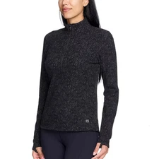 Spyder Ladies' Fleece Printed Half Zip Thumbhole Slits Fleece Fabric, L