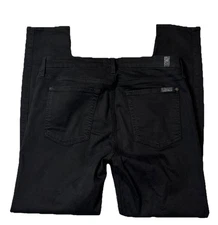 7 For All Mankind High Waist Ankle Skinny in B(air) Stretch Black Jeans 31