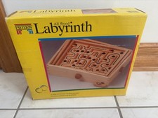 VIintage 1992 Pavilion All Wood Maze Toy Labyrinth Board Game