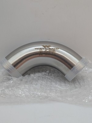 W6L2S-15-7 90 deg Long Weld Elbow With Tangent, 1-1/2 in Tube OD S.S. 316 Polish