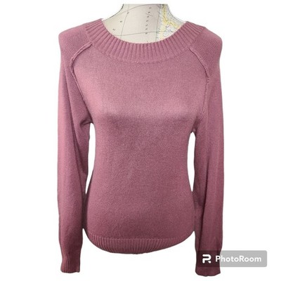 Nordstrom Size X-Small Pink Mauve Cashmere Blend Boatneck Pullover Sweater NWT