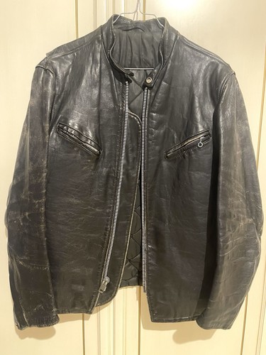 SCHNÄPPCHEN SCHÖNE HERREN LEDERJACKE SCHWARZ GEBRAUCHT GRÖSSE M