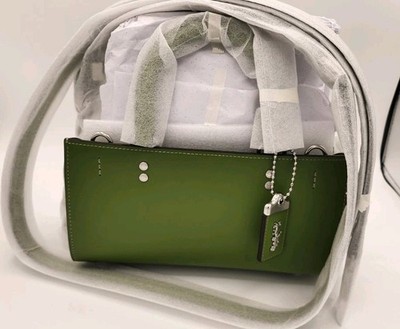 COACH ROGUE 26 DARK LIME SATCHEL TOP HANDLE CROSSBODY BAG