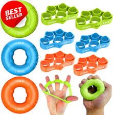 9PCS Hand Grip Strengthener Finger Exerciser Forearm Trainer Strength Kit - US