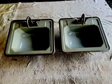 VINTAGE DROP IN SINK CAST IRON - BLUE SINGLE BOWLS - Sold Individually.