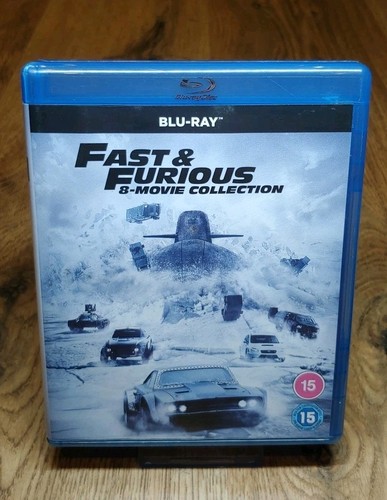 Fast & Furious: 8-Movie Collection Blu-Ray Film Movie Boxset Driving Racing
