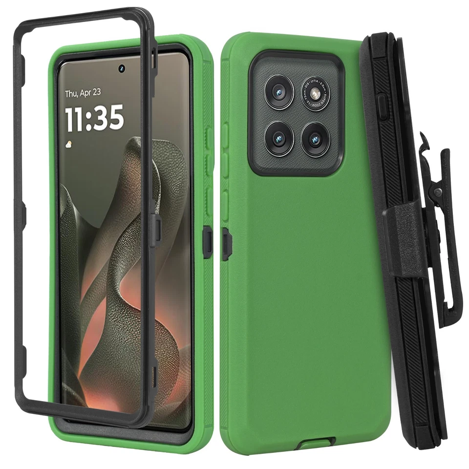 For Motorola Edge 2025 Case with Belt Clip Holster Heavy Duty Shockproof Cover - Image 2 of 4