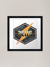 Zeus First Flight Word Mark Framed  Framed Wall Art Poster Canvas Print Picture