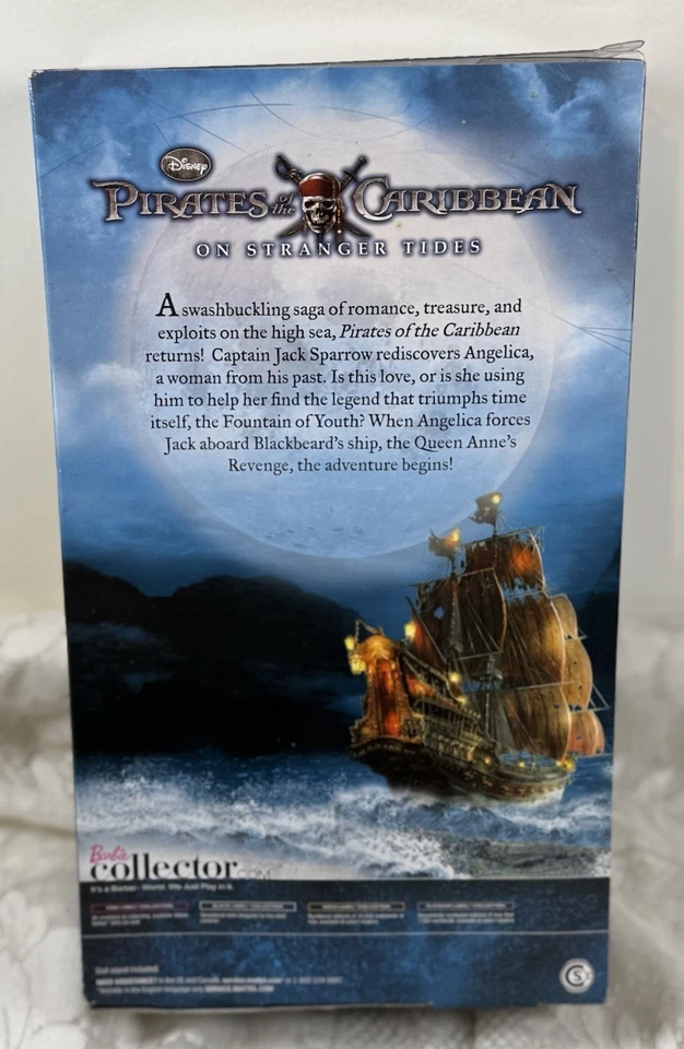 Barbie Jack Sparrow Pirates of the Caribbean Pink Label 2010 T7655 NRFB New - Image 3 of 4