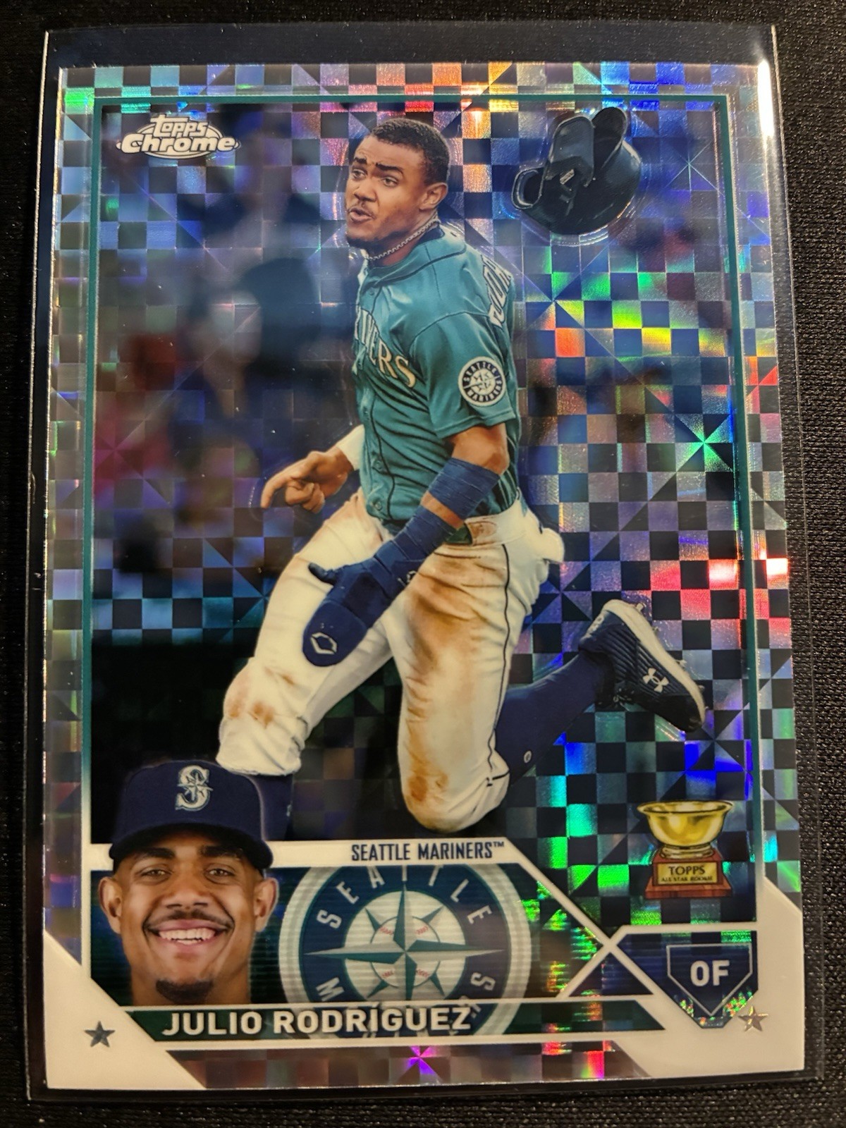 2023 Topps Chrome Julio Rodriguez Refractor X-Fractor #200 Mariners