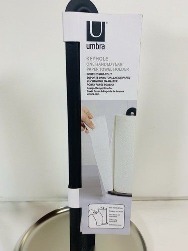Dispensador de rollos de cocina con soporte de toallas de papel rasgado con una mano para cerradura Umbra - Imagen 2 de 2